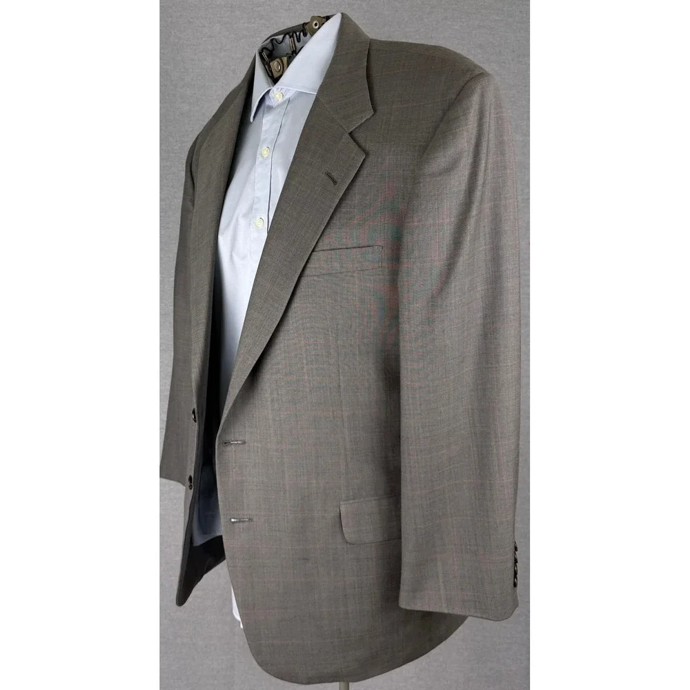 H Freeman & Son Mens 40L Blazer Grey Brown Glen Plaid Sport Coat Siegel's USA‎